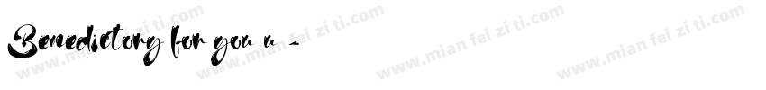 Benedictory for you（u）字体转换